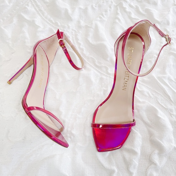 Stuart Weitzman Women's Nudistcurve 100 Ankle Strap High Heel Sandals - Picture 3 of 8